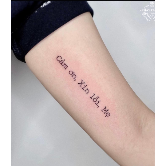 Xăm hình mini mẫu chữ
