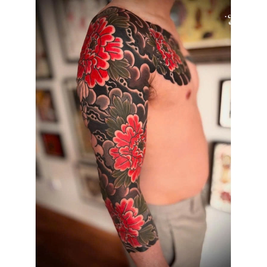 Full Tay Mẫu Đơn Nhật Cổ
