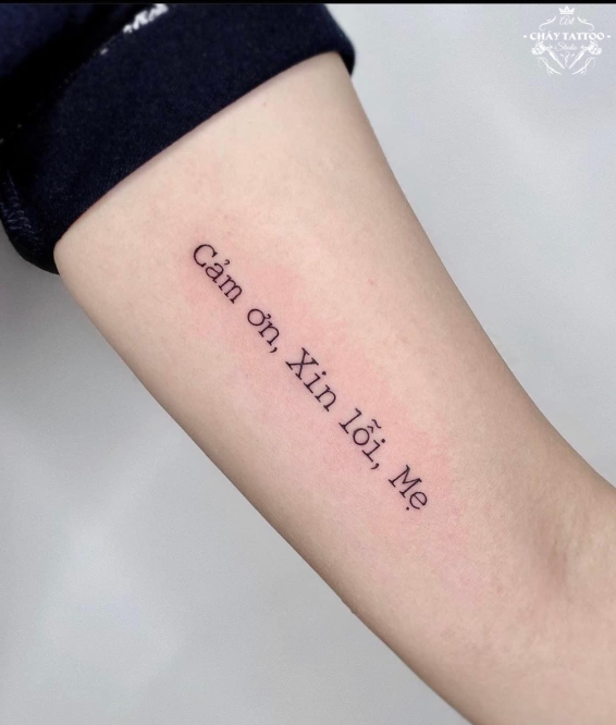 Xăm hình mini mẫu chữ